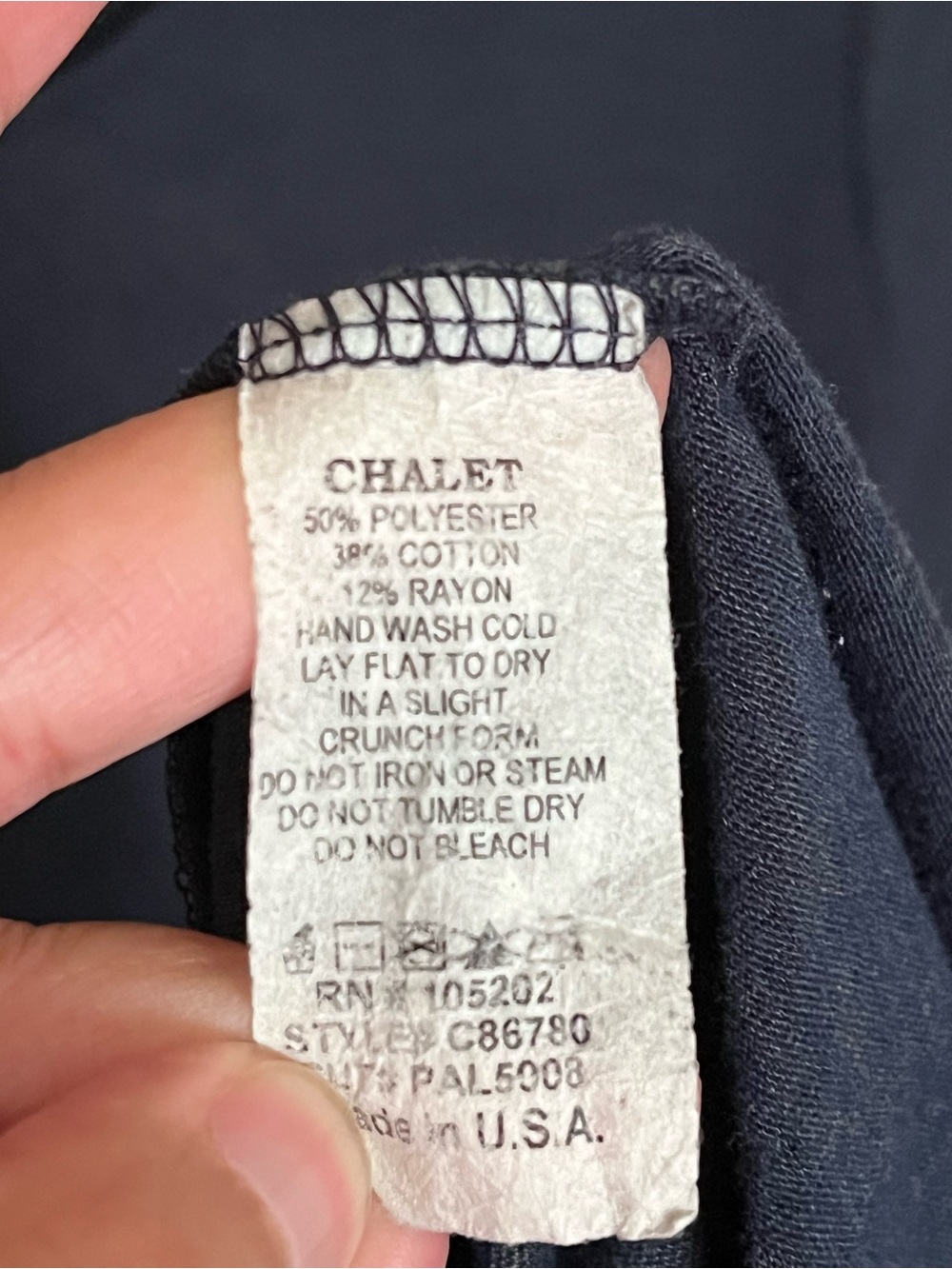 Chalet et Ceci Blue Asymmetrical Jersey Knit Pullover Dress Size X-Large #C86780 - Picture 6 of 7